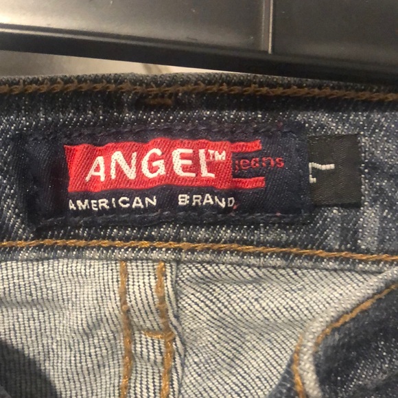 Angel jeans size 7 blue jean washed wide boot - Picture 7 of 7